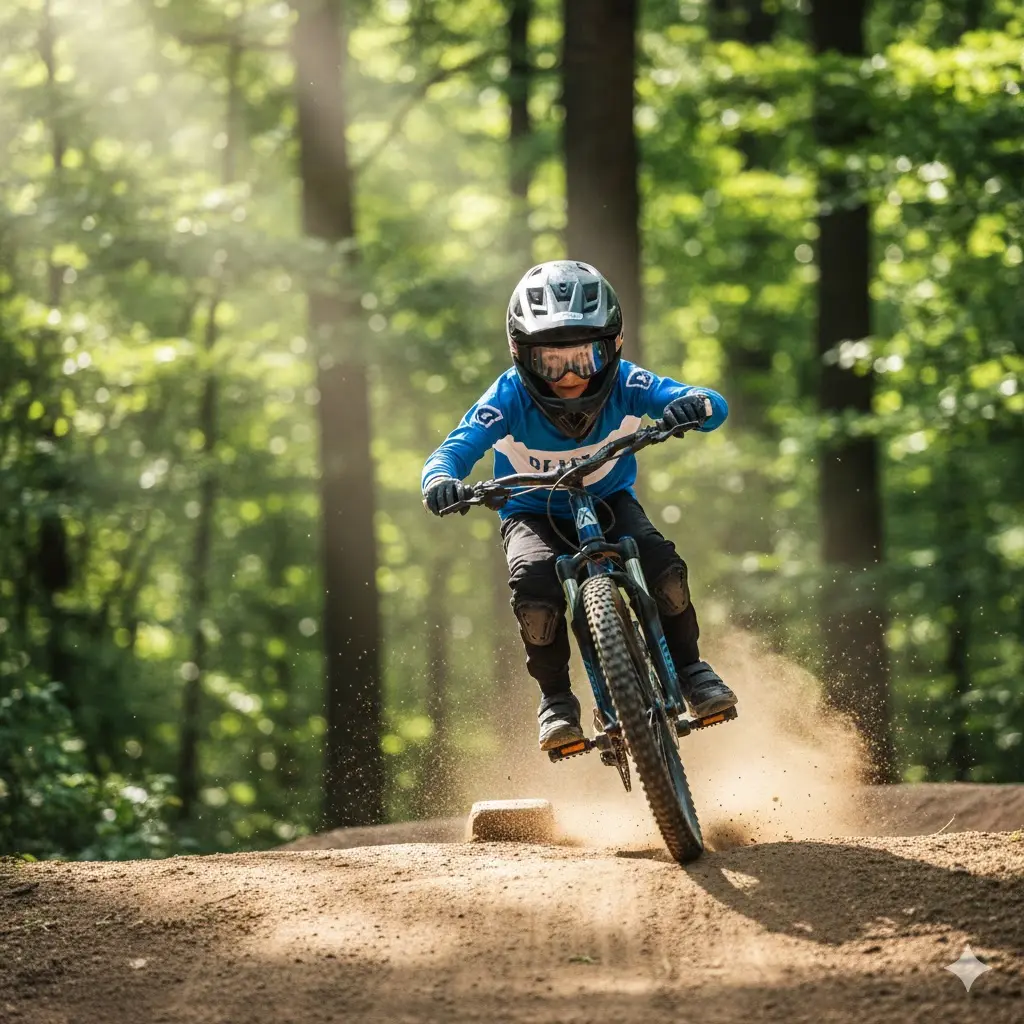 Skoki MTB w trakcie szkolenia